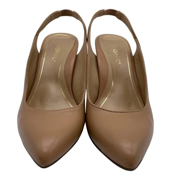 Vionic Womens Shoes Adalena Pumps Sz 6.5 Tan Leather Point Toe Cushioned Comfort - Picture 5 of 10